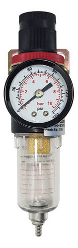 Filtro Regulador De Pressão 1/4 Profissional Compressor Ar 1