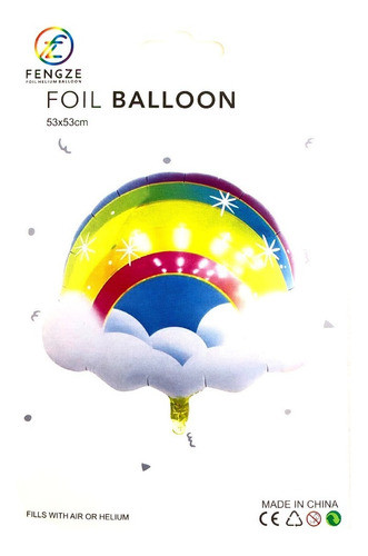 Globo Metalizado Nube Y Arcoíris  53 X 53cm - Cotillón 1