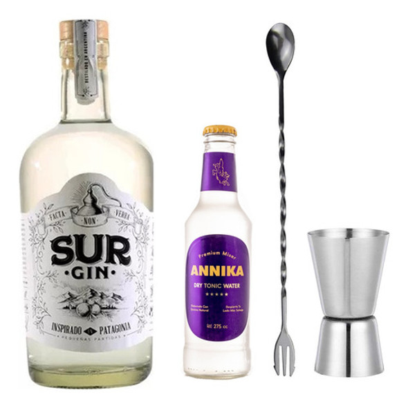 Kit Gin Tonic Sur + Tónica Annika + Cuchara + Jigger 0