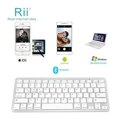 Rii Bt09 Ultra Delgado Teclado Inalámbrico Portátil Bluetoot 0