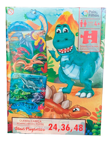 Puzzle Progresivo (24, 36, 48 Piezas) - Dinosaurios - Vaj 0