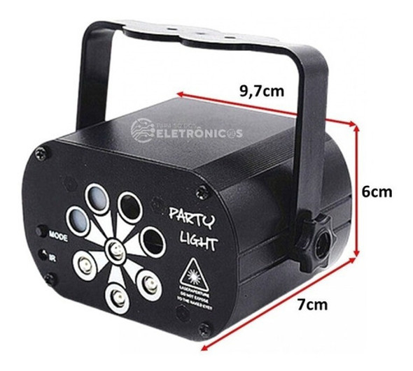 Mini Raio Laser Led Rgb E Uv Usb Canhão De Luz Strobo Balada 1
