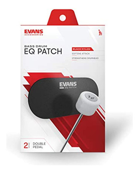 Parche De Pedal Doble Evans Eq, Nailon Negro, Eqpb2 1
