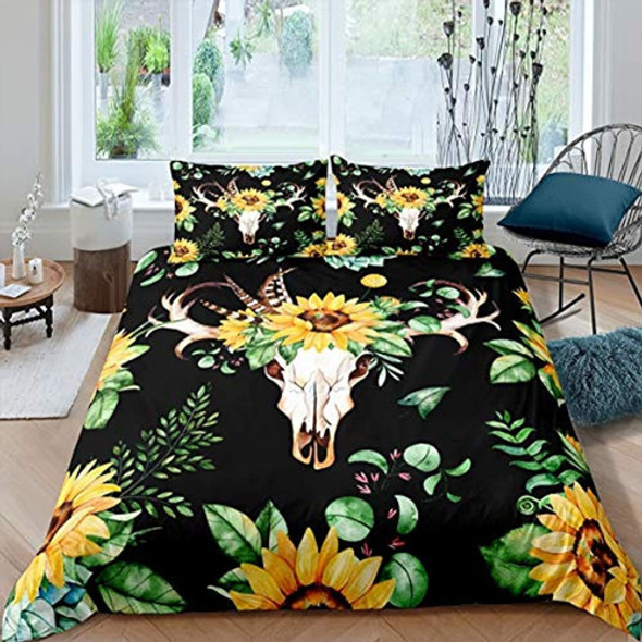 Feelyou - Juego De Funda De Edredón Con Girasol, Flores Amar 0 Feelyou - Juego De Funda De Edredón Con Girasol, Flores Amar 0
