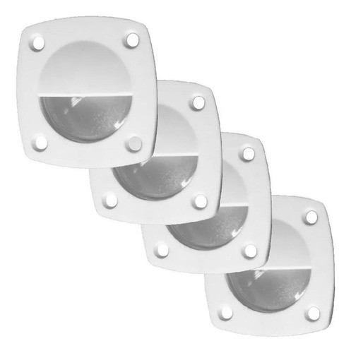 Luz De Cortesia Led 12v Branca P/ Barco Lancha - 4 Unidades 0