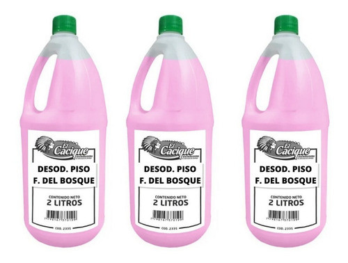 Desodorante Piso Bosque X2lts Cacique, Pack X 3u(cod. 2294) 0