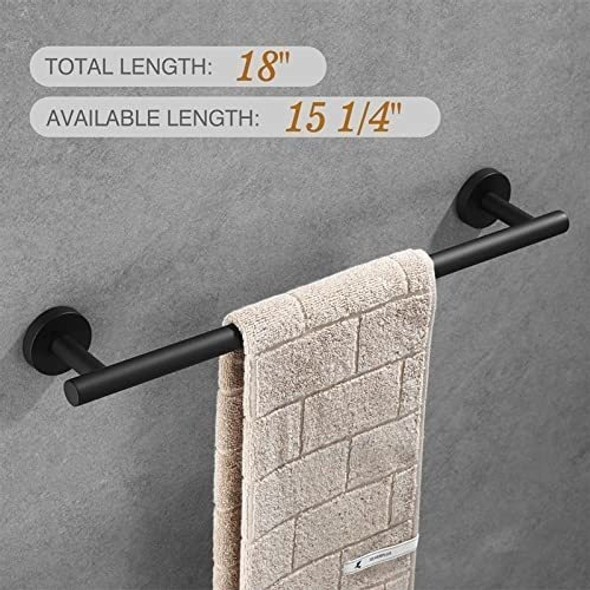 Juego De 5 Accesorios De Baño - Negro Mate 1