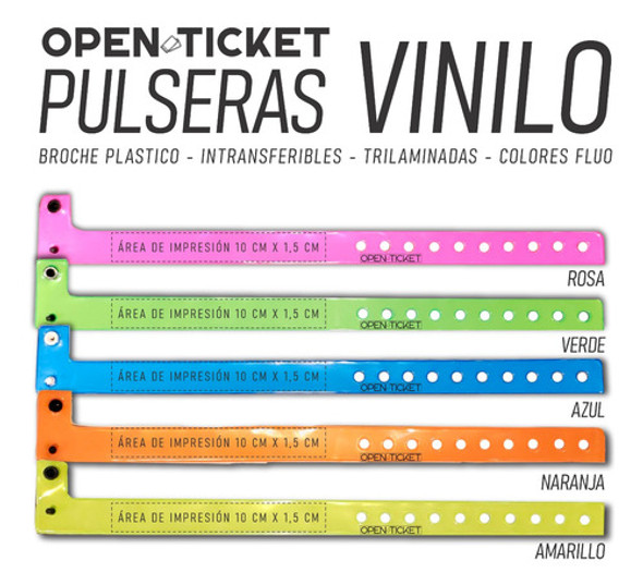 Pulseras Plasticas Precintos De Vinilo Lisas X 500 1