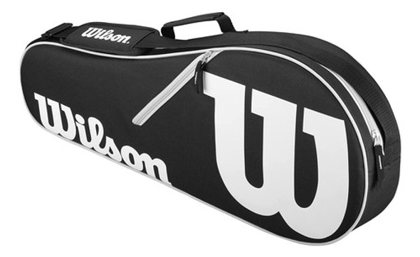 Bolso De Tenis Wilson Advantage Ii, Negro/blanco, Para 3 Raq 0 Bolso De Tenis Wilson Advantage Ii, Negro/blanco, Para 3 Raq 0