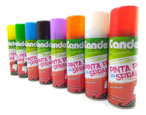 Pinta Pelo En Spray Candela Colores Caja X 12 Unidades 0