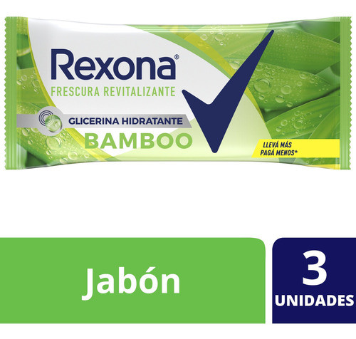 Pack X 24 Unid Jabon Tocador  Bambo Fresh 3x125 G Rexona Ja 1