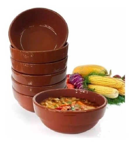 Compotera Cazuela Apilable Barro Esmaltado N°10 Apto Horno 1