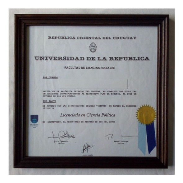 Marco Para Diplomas Simples 0