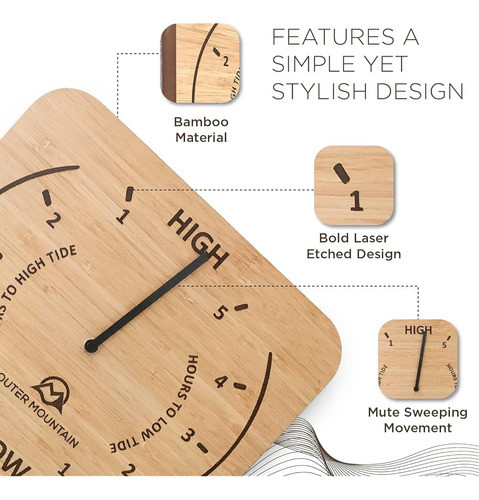 Reloj De Marea De Montaña Exterior - Reloj Náutico - Reloj D 1
