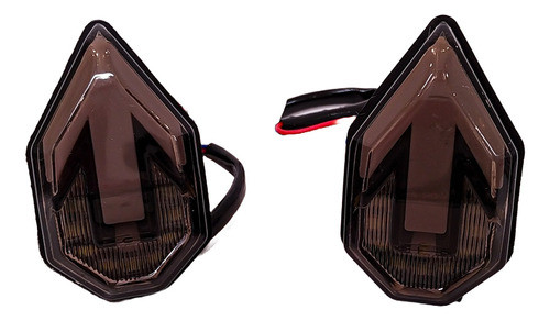 2 Kits Faros (4) Flecha Led Moto Giro Ambar Posición Blanco 1