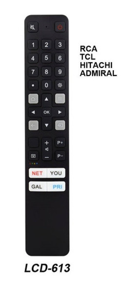 Control Remoto Para Smart Tv Hitachi Tcl Rca Hyundai Lcd613 1