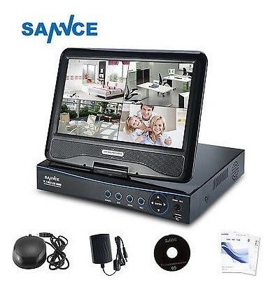 Monitor De Sannce Lcd De 10,1  720p 4ch Dvr Nvr Hvr 3 En 1 R 1