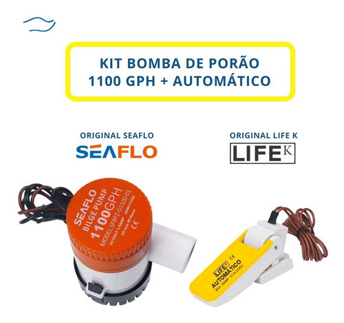 Bomba De Porão Seaflo 1100gph + Automático P/ Barco Life K 1