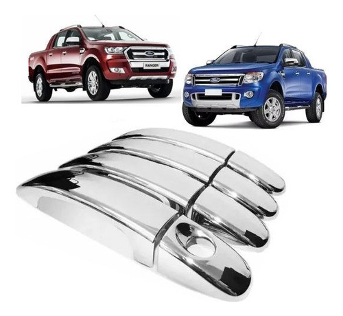 Cubre Manijas Cromados Ranger 2012 A 2022 Kit 0