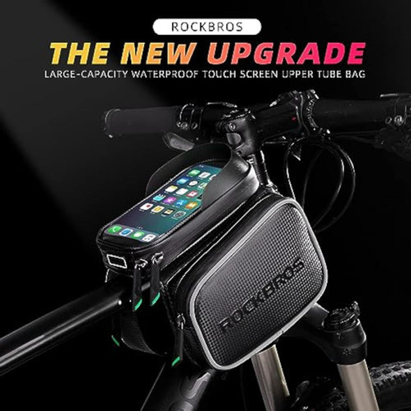 Rock Bros - Bolsa Impermeable Para Bicicleta, Tubo 1 Rock Bros - Bolsa Impermeable Para Bicicleta, Tubo 1