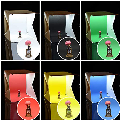 Caja De Estudio Fotográfico Con Luz Led, 9  X 9  X 9,5  Carp 1