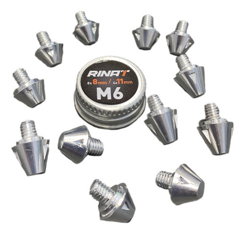 Tapones Aluminio Intercambiables Fútbol Pack X12 M6/ 8-11mm 0