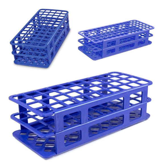 Gradilla Plástica Para 40 Tubos De 20-21mm De Diámetro 0