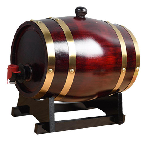 Barril De Carvalho Envelhecido Com Suporte Para Bebidas 1,5l 0