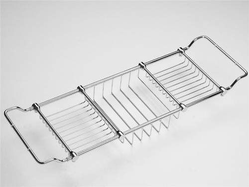 Estante De Bao Extensible De Latn Para Baera Elegante Pulido 1