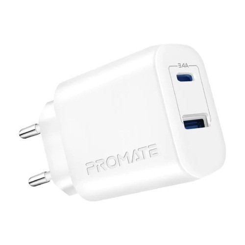 Cargador Promate Fast Charger Usb-c / Usb-a 17w 0