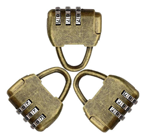 ~? Gawon Vintage Antique Style 3 Digit Combination Lock Mini 0