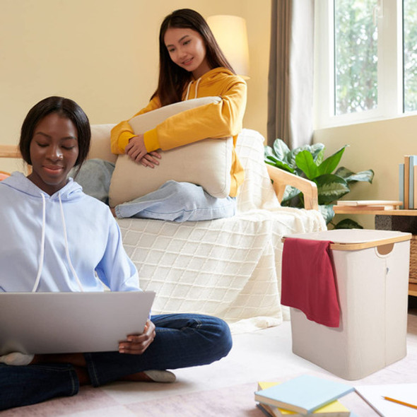 Yamagahome Cesta De Lavanderia Con Tapa De 60 Litros, Plegab 1