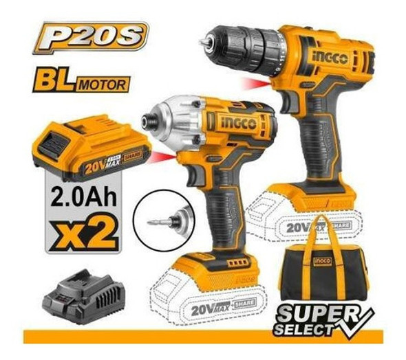 Kit Atornillador Impacto 20v + Taladro 20v Ingco - Ynter 0