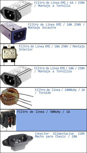 Filtro De Linea 500uhy 1a 1