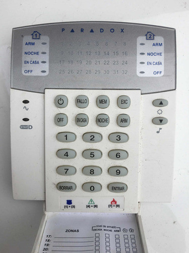 Paradox Teclado  K32 Led, 32 Zonas Led 0