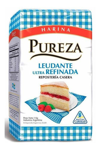 Pack X 24 Unid. Harina  Leudante 1 Kg Pureza Harinas Pro 0