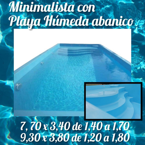 Pileta Minimalista ,con Playa Humeda Recta O Abanico 1