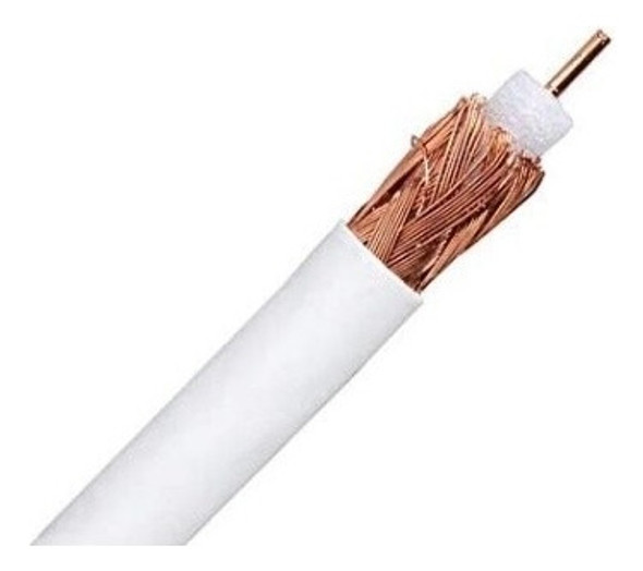 Pack X5 Bobina Cable Rg6 Coaxil Blanco Rollo X 152mts 1