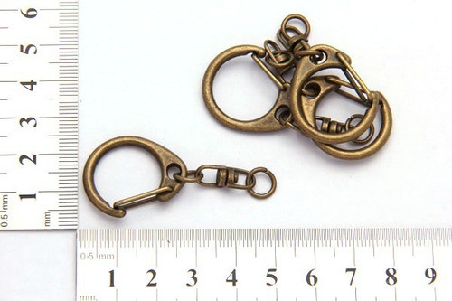 Gancho Base De Llavero Bronce  34.5*15.5mm Bag X 100u 0