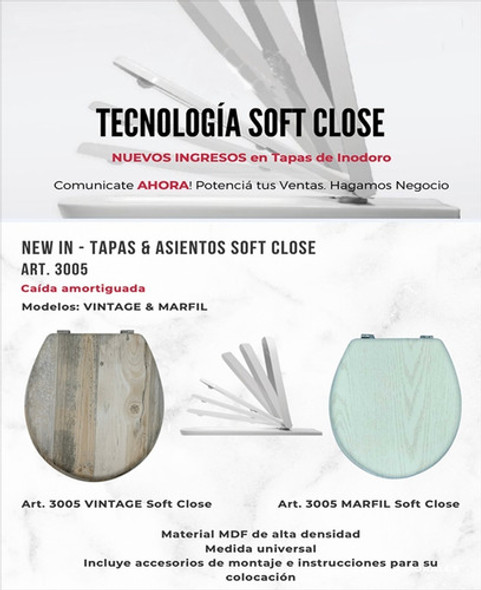 Tapas Para Inodoro Decoradas Redondas Soft Close Vintage 1