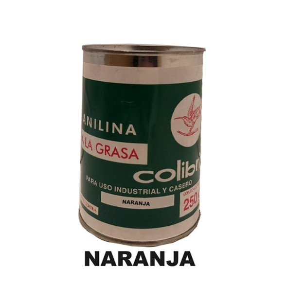 Anilina A La Grasa Colibri X 250 Grs Naranja 1