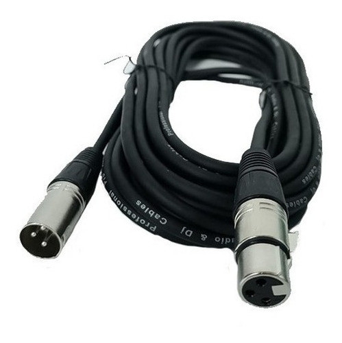 Cable Profesional Pro Audio Canon Xlr 9,1 Mts Negro 1