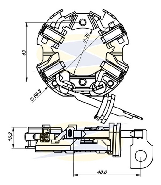 Portacarbon Arranque Volkswagen Gol/etc./pe/gm/ 1