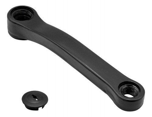 Palanca Biela Izquierda De Bicicleta Acero Recubierto Negro 0