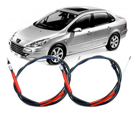 Kit X2 Cables Freno Traseros Peugeot 307 Disco 0