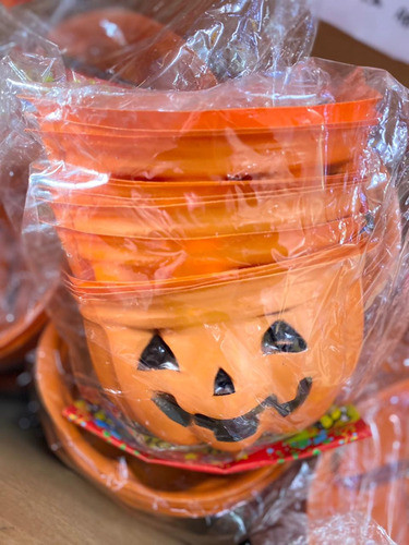 Caramelera Halloween- Calabaza X 12 Unid. Cotillon Mayorista 0