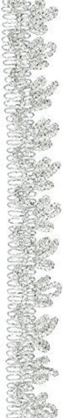 Trenza Metalica 34 Amplia 10 Yardas De Plata 1