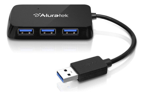 Aluratek 4 Puertos Usb 3.1 Superspeed Hub Con Cable Conectad 0