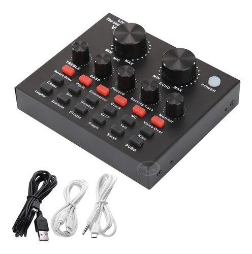 Tarjeta De Sonido Placa Externa V8 Usb 6 Modos + 12 Efectos 1