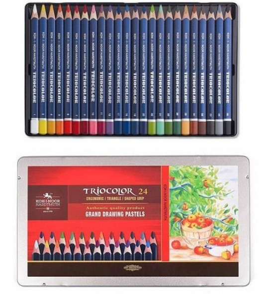 Lápices Triangulares Koh I Noor Triocolor X24 Jumbo 1
